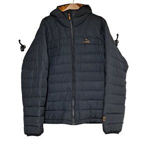 LL Bean Coat Men Size XXL 650 Down Puffer Hooded Quilted Jacket Regular Black